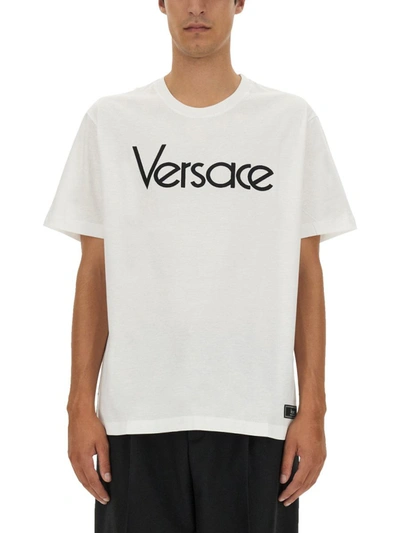 Versace T-shirt With 1978 Re-edition Logo In White