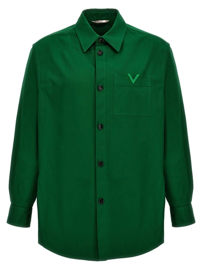 Valentino Vlogo Overshirt In Green