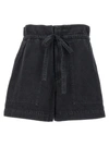 Isabel Marant Étoile Ipolyte High Waist Drawstring Shorts In Black