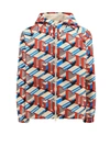 Gucci Nylon Jacket With Geometric Print Multicolor  In Multi