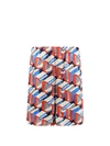 Gucci Silk Bermuda Shorts With Pixel Print