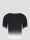 Herno Gradient Plissé T-shirt In Black