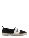 OFF-WHITE CANVAS ESPADRILLAS WITH EMBROIDERED LOGO