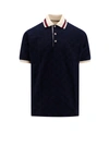 GUCCI COTTON POLO SHIRT WITH ALL-OVER GG EMBROIDERY