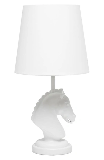 Lalia Home 17.25in Chess Horse Lamp In White