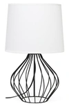 Lalia Home Laila Home Geometrically Wired Table Lamp In Black/ White Shade