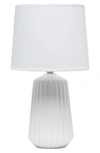 Lalia Home Laila Home Off White Pleated Base Table Lamp In Off White