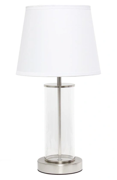 Lalia Home Laila Home Encased Metal And Clear Glass Table Lamp In Brown