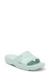 Ryka Restore Womens Slip On Flat Pool Slides In Seafoam Green