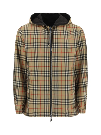 Burberry Anorak In Brown