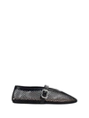Alaïa Patent Leather-trimmed Mesh Ballet Flats