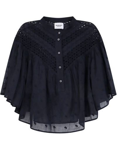 Isabel Marant Étoile Biologic Cotton Shirt With All-over Embroideries