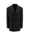 Balenciaga Cinched Double-breasted Wool Blazer