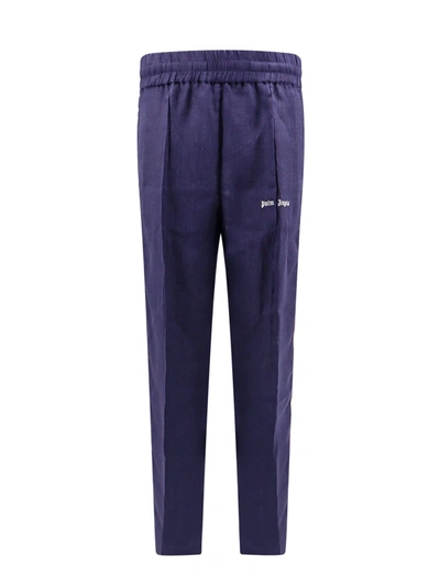 Palm Angels Trousers Blue In Navy