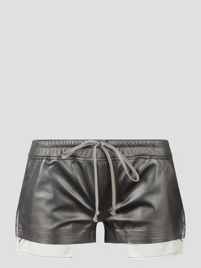 Rick Owens Fog Boxers Shorts In Grey