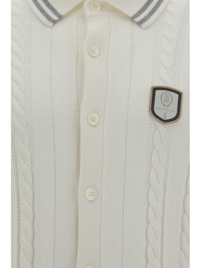 Brunello Cucinelli Maglia Polo In White