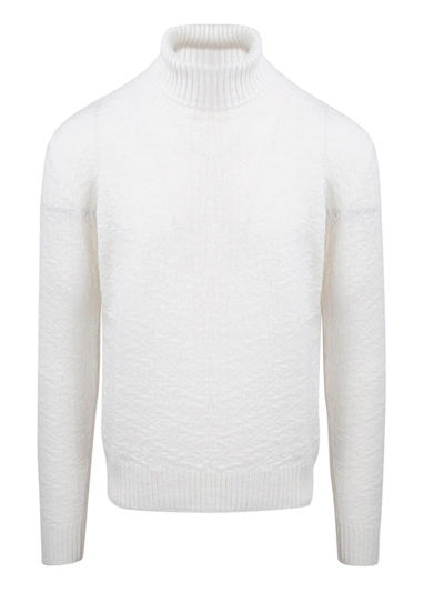 Moreno Martinelli Rhombus Work Sweater In White