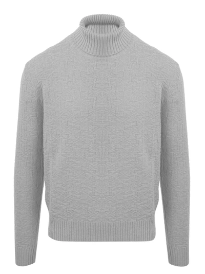 Moreno Martinelli Rhombus Work Sweater In Gray