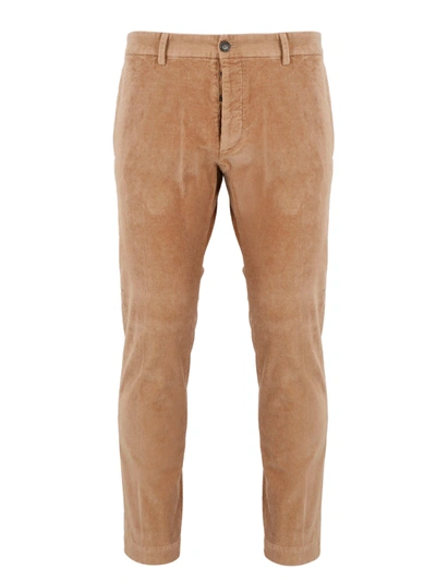 Dsquared2 Ribbed Velvet Trousers In Brown