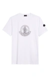 Moncler Men's Scratch Logo T-shirt In Brilliant White