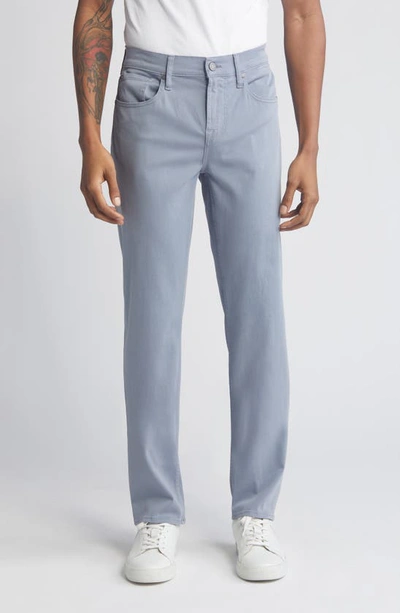 7 For All Mankind Slimmy Luxe Performance Plus Slim Fit Trousers In Dusty Blue
