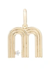Adina Reyter 14k Yellow Gold Groovy Diamond Initial Pendant In Yellow Gold - M