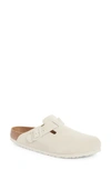 Birkenstock Boston Soft Footbed Clog In Antique White