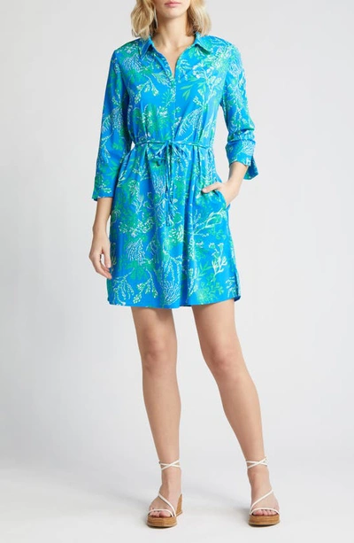 Lilly Pulitzer Upf 50+ Pilar Tunic Dress In Briny Blue A Bit Salty