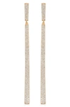 ETTIKA ETTIKA GRAMERCY PAVÉ CUBIC ZIRCONIA LINEAR DROP EARRINGS