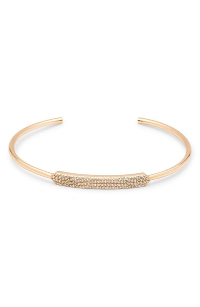 ETTIKA DAZZLE CUBIC ZIRCONIA PAVÉ BAR CUFF BRACELET