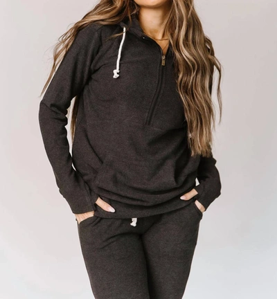 Ampersand Ave Performance Fleece Half-zip Sweatshirt In Stone In White