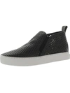 JIBS MID RISE WOMENS LEATHER PERFORATED SLIP-ON SNEAKERS