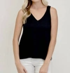 Ilinen Classic Cotton Tank Top In Black In Black