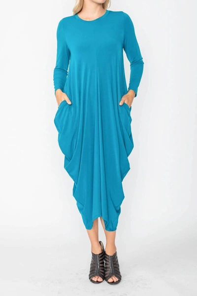 Ic Collection Calling Cabo Dress In Teal In Blue