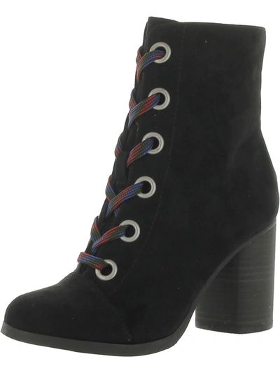 Topline Chelsy Womens Faux Suede Lace-up Ankle Boots In Multi