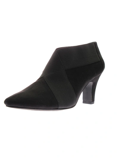 Naturalizer Judge Womens Faux Suede Slip On Booties In Black