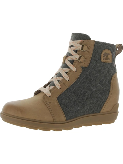 Sorel Evie Ii Nw Womens Quilted Lace-up Ankle Boots In Multi