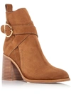 SEE BY CHLOÉ WOMENS SUEDE BUCKLE BOOTIES