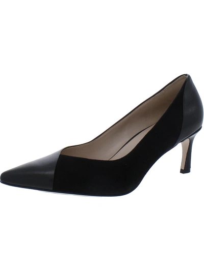 Naturalizer Womens Leather Pointed Toe Pumps In Black