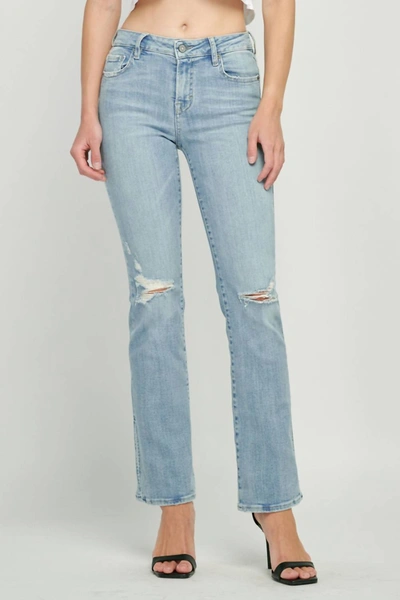 Hidden Ryan Low Rise Boot Cut Jean In Light Wash In Blue