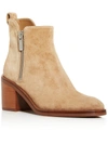 3.1 Phillip Lim Alexa Womens Suede Square Toe Ankle Boots In Brown