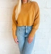 FREE PEOPLE EASY STREET CROP PULLOVER IN YELLOW