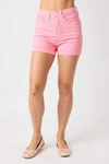 Judy Blue High Waist Tummy Control Denim Short In Dyed Pink In Pink