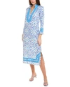 SAIL TO SABLE CLASSIC LINEN-BLEND MAXI TUNIC