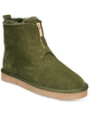 Style & Co Womens Faux Fur Round Toe Winter & Snow Boots In Green