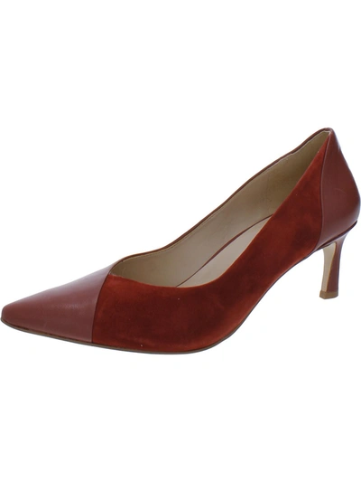 Naturalizer Womens Leather Pointed Toe Pumps In Red