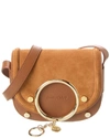 SEE BY CHLOÉ MARA SMALL LEATHER & SUEDE CROSSBODY