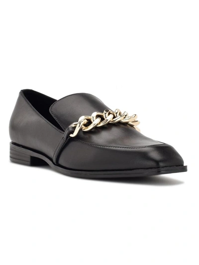 Nine West Onxe Womens Chain Slip On Loafers In Black