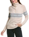 Sail To Sable Fairisle Wool Sweater In Beige
