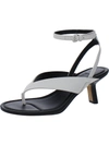 VINCE JULIAN WOMENS LEATHER ANKLE STRAP THONG SANDALS
